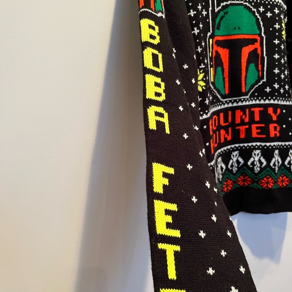STAR WARS Disney Boba Fett Ugly Christmas Sweater Size Small - Picture 3 of 13